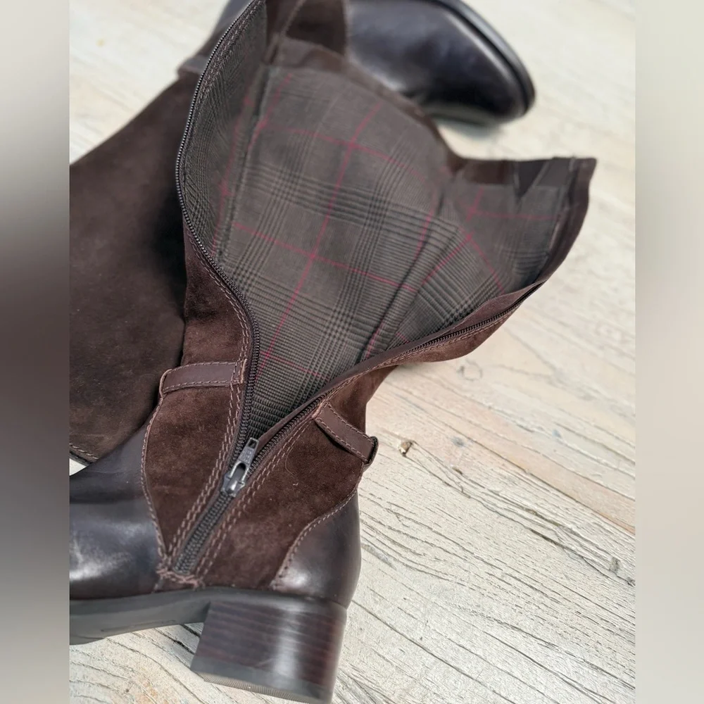 Etienne Aigner Brown Knee-High suede and leather Women's Boots size 6 New